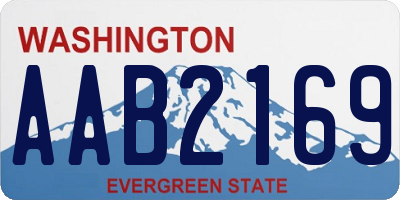 WA license plate AAB2169