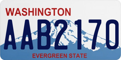 WA license plate AAB2170