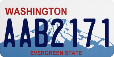 WA license plate AAB2171