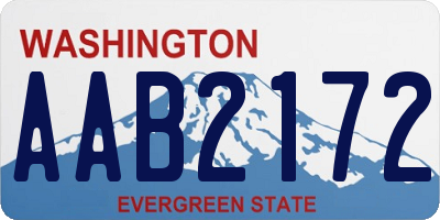 WA license plate AAB2172