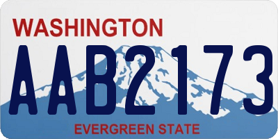 WA license plate AAB2173