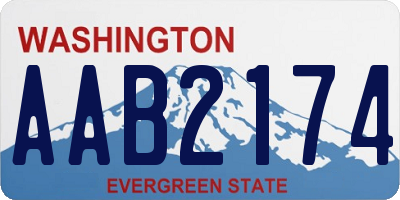 WA license plate AAB2174