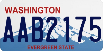 WA license plate AAB2175