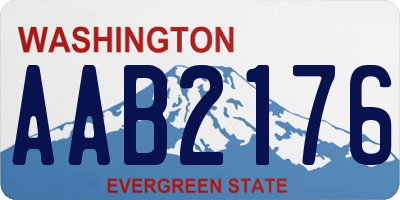 WA license plate AAB2176