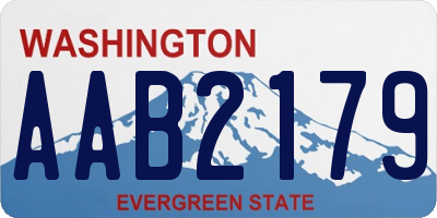 WA license plate AAB2179