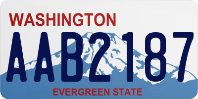 WA license plate AAB2187