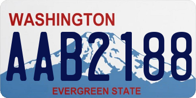 WA license plate AAB2188