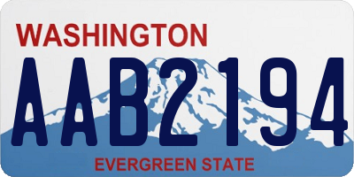 WA license plate AAB2194