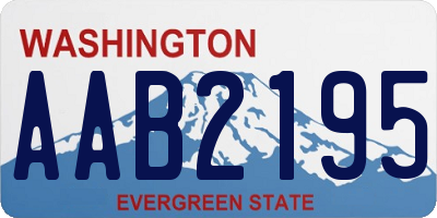 WA license plate AAB2195