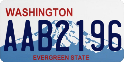 WA license plate AAB2196