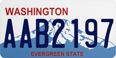 WA license plate AAB2197