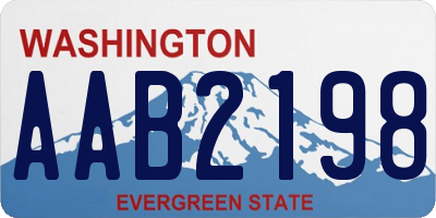 WA license plate AAB2198
