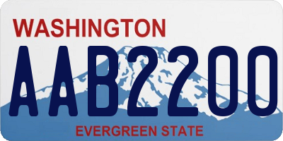 WA license plate AAB2200