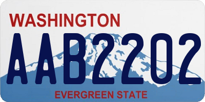 WA license plate AAB2202