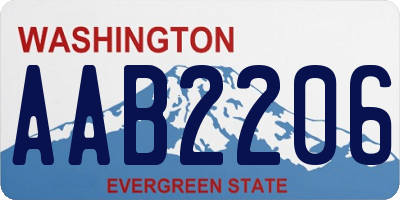 WA license plate AAB2206