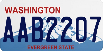 WA license plate AAB2207
