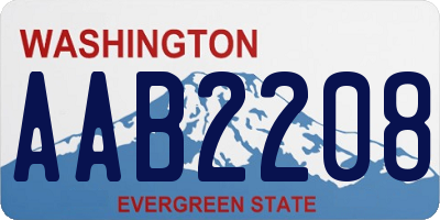 WA license plate AAB2208