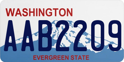 WA license plate AAB2209