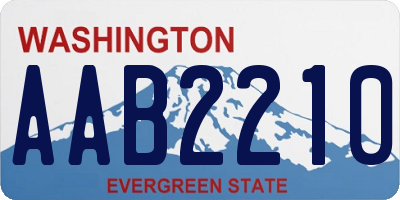 WA license plate AAB2210