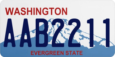 WA license plate AAB2211