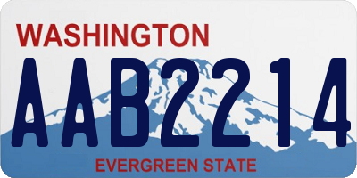WA license plate AAB2214