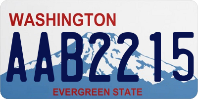 WA license plate AAB2215