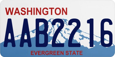 WA license plate AAB2216