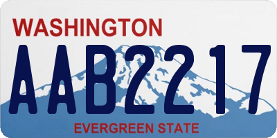 WA license plate AAB2217