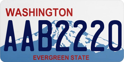 WA license plate AAB2220