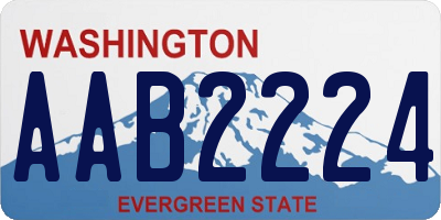 WA license plate AAB2224