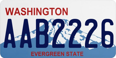 WA license plate AAB2226