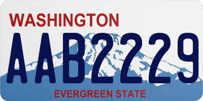 WA license plate AAB2229