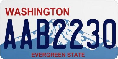 WA license plate AAB2230