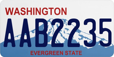 WA license plate AAB2235