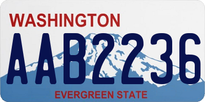 WA license plate AAB2236