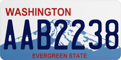 WA license plate AAB2238