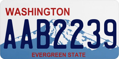 WA license plate AAB2239
