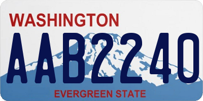 WA license plate AAB2240