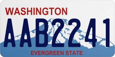 WA license plate AAB2241