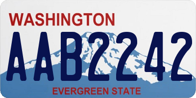 WA license plate AAB2242