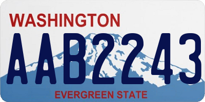 WA license plate AAB2243