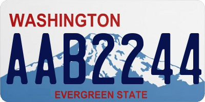 WA license plate AAB2244