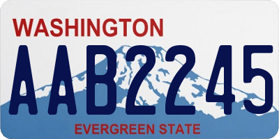 WA license plate AAB2245