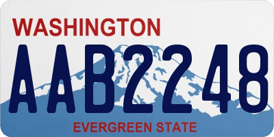 WA license plate AAB2248