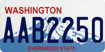 WA license plate AAB2250