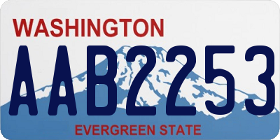 WA license plate AAB2253