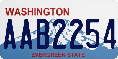 WA license plate AAB2254