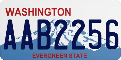 WA license plate AAB2256