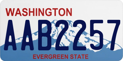 WA license plate AAB2257