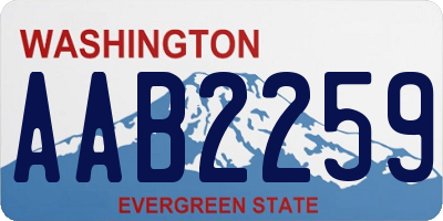 WA license plate AAB2259